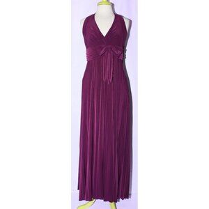 NWOT Dollar Fashion #1113 Jersey Halter Bridesmaids Formal Dress-Size 3X-PLUM